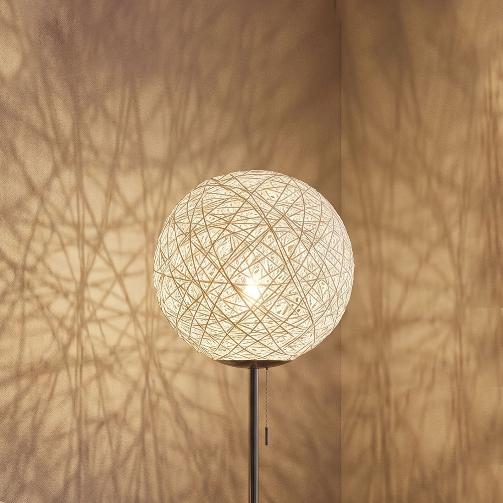Wicker Pendant Shade - 2Pcs Faux Wicker Lamp Shade Sphere