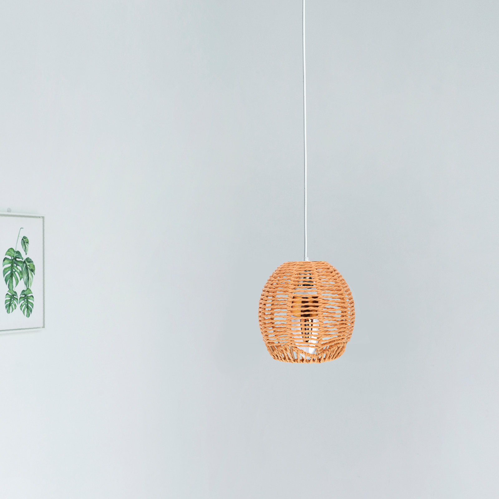 Wicker Pendant Shade - Nordic Paper Rope Wicker Lamp Shade