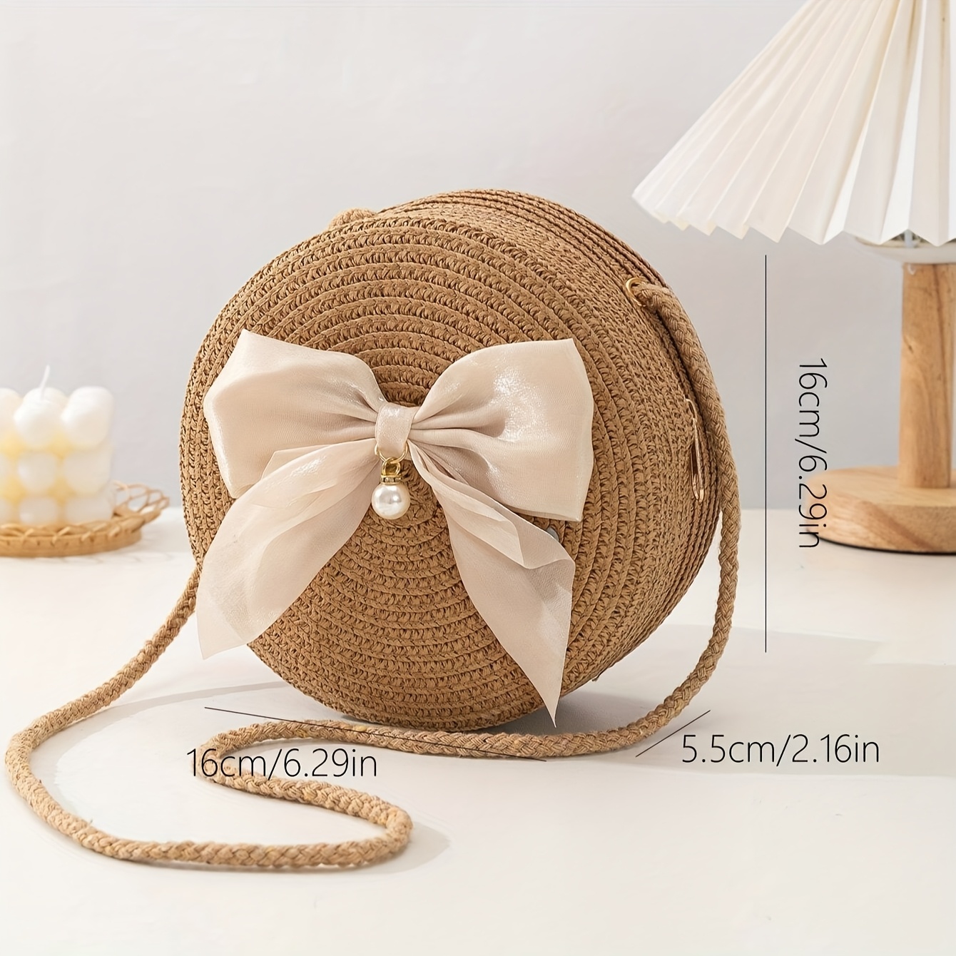 Elegant Round Straw Crossbody  - đánh giá và giá Interior Design Style
