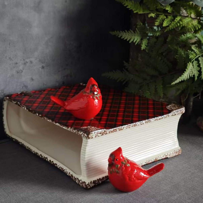 Nordic Ceramic Red Festive Bir - đánh giá và giá Interior Design School