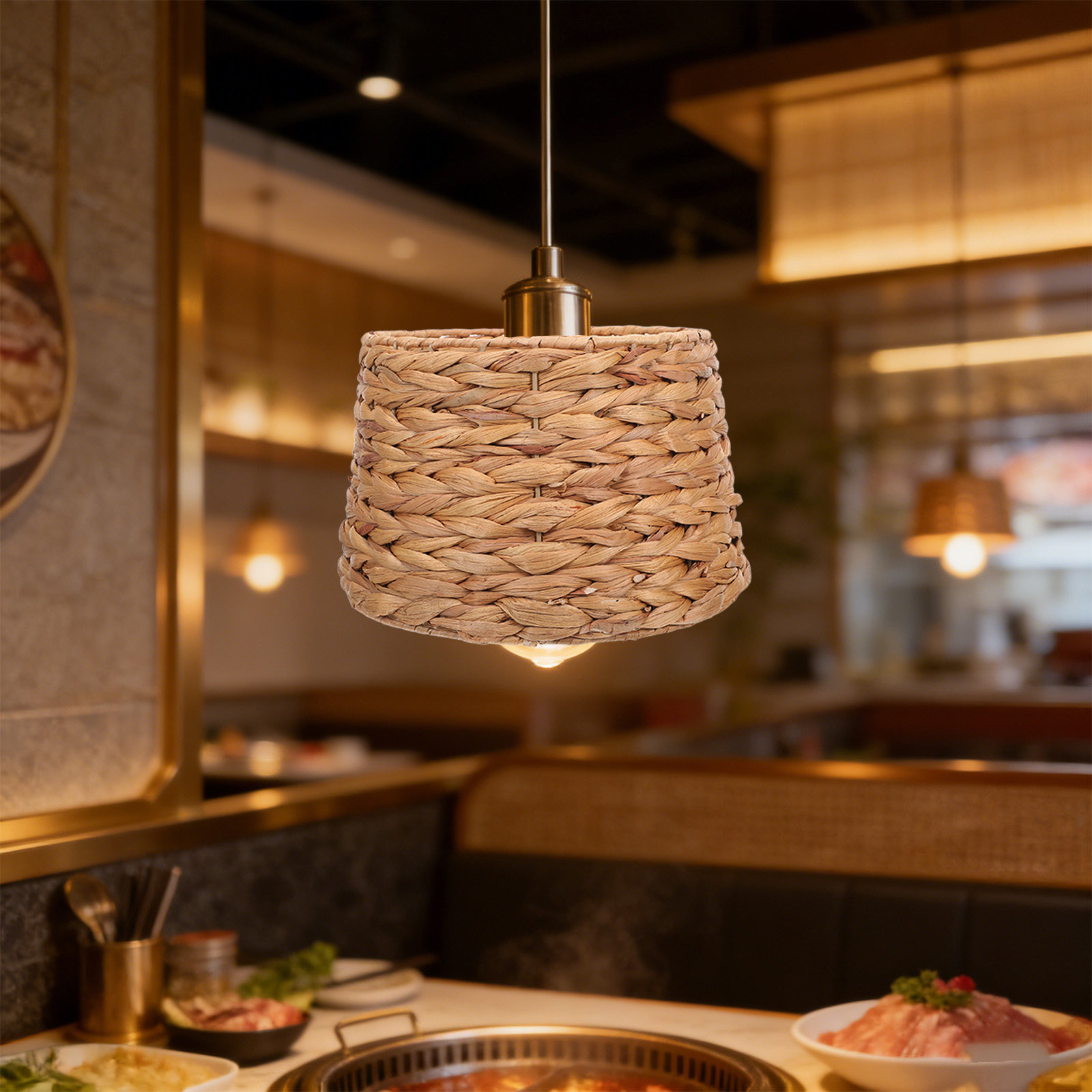 Seagrass Drum Lampshade 42Mm H - đánh giá và giá Wicker Pendant Shade