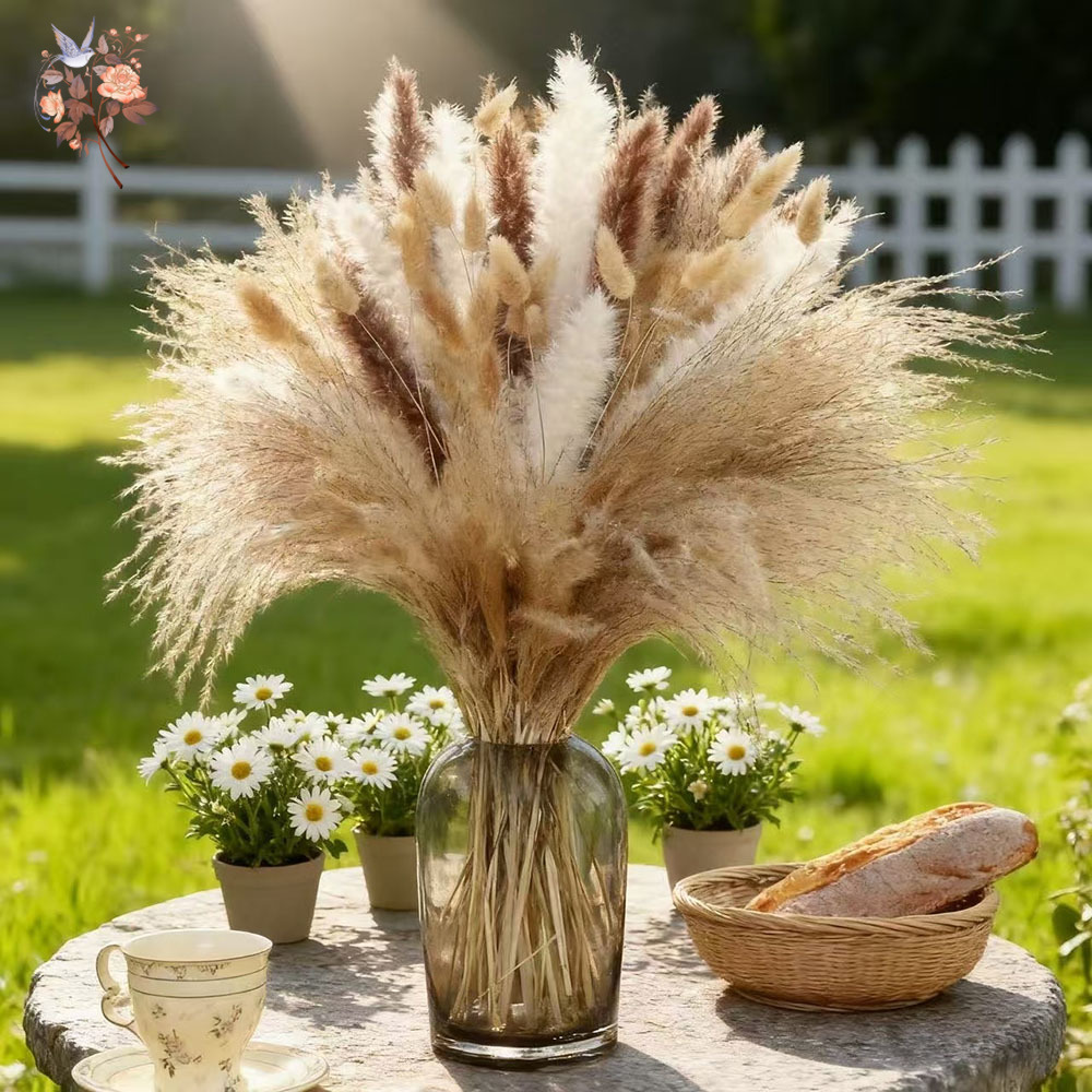 Mixed Natural Dried Flower Bou - đánh giá và giá Dried Pampas Bundle