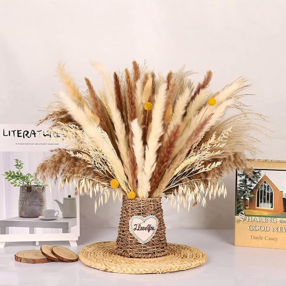 Natural Mixed Dried Flower Bou - đánh giá và giá Dried Pampas Bundle
