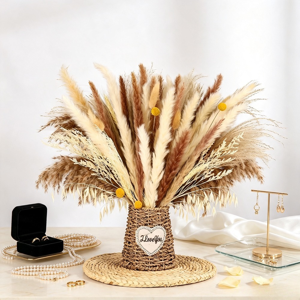 Natural Mixed Dried Flower Bou - đánh giá và giá Dried Pampas Bundle