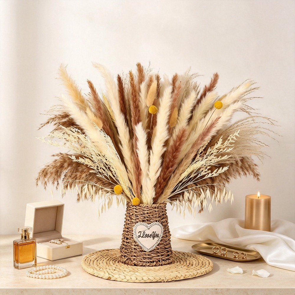 Natural Mixed Dried Flower Bou - đánh giá và giá Dried Pampas Bundle
