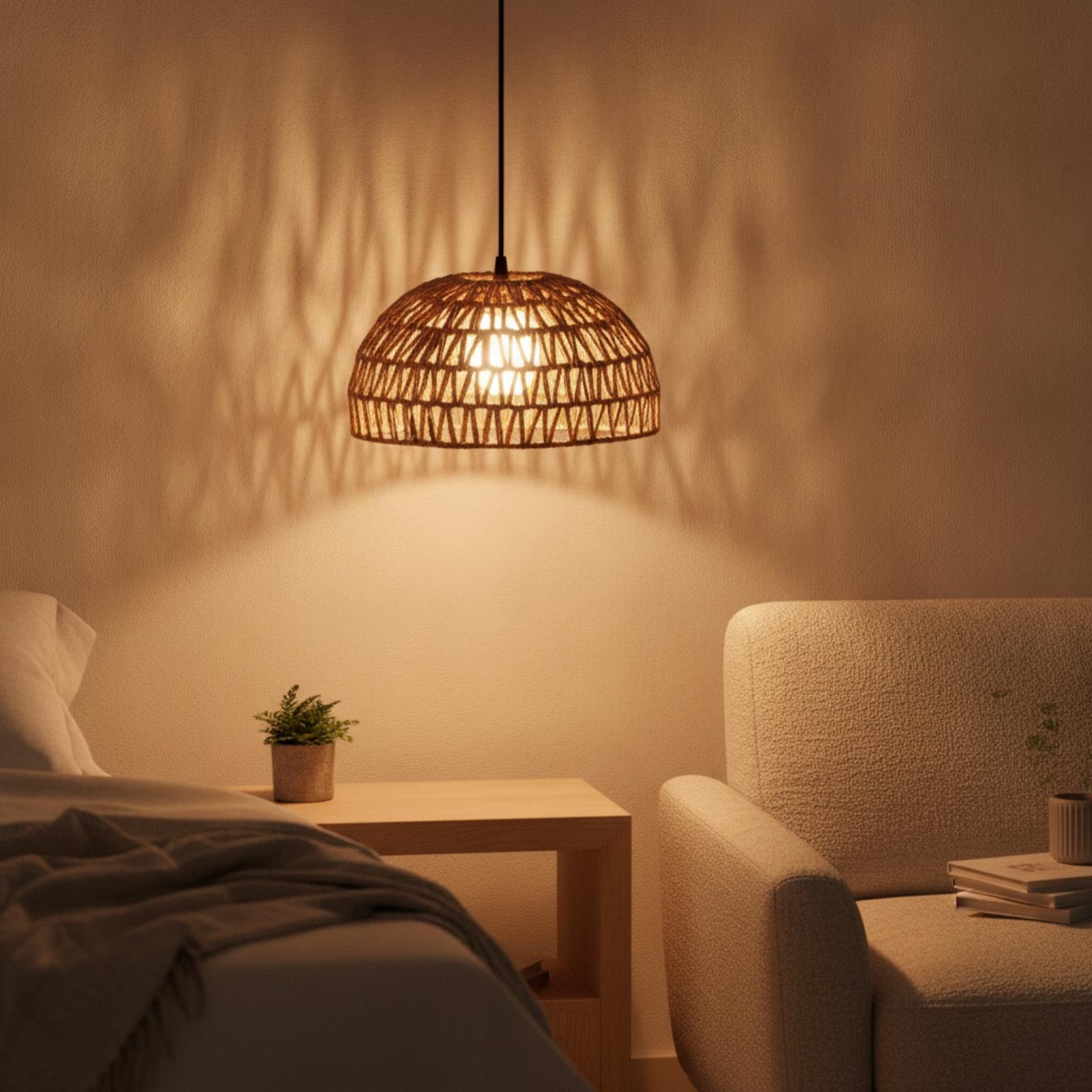 Wicker Style Paper Rope Lamp S - đánh giá và giá Wicker Pendant Shade