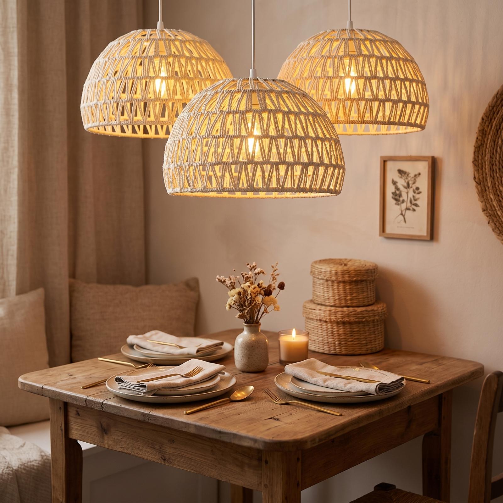 Wicker Style Paper Rope Lamp S - đánh giá và giá Wicker Pendant Shade