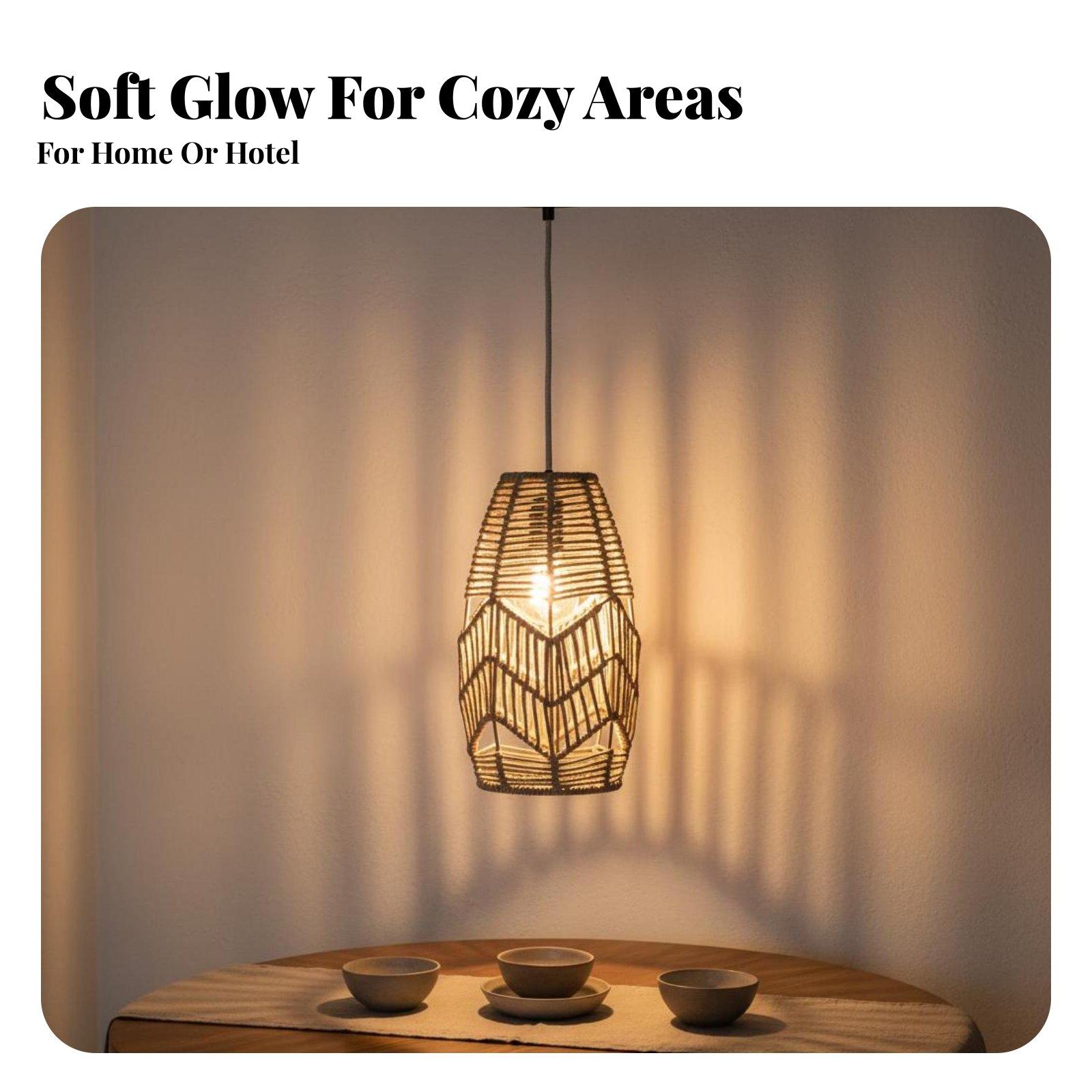 Handwoven Paper Rope Lamp Shad - đánh giá và giá Wicker Pendant Shade